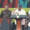 Presiden Prabowo Subianto Saat Menyampaikan Pidato Dalam Peringatan Hari Buruh Internasional