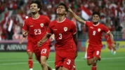 Selebrasi Pemain Timnas Indonesia U-23 Setelah Cetak Gol Ke Gawang Uzbekistan U-23