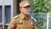 Wakil Bupati Luwu Utara, Jumail Mappile Saat Memimpin Apel Perdana