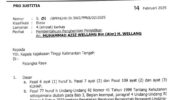 Surat Pemberitahuan Penyidikan Aziz Wellang. (Ist)