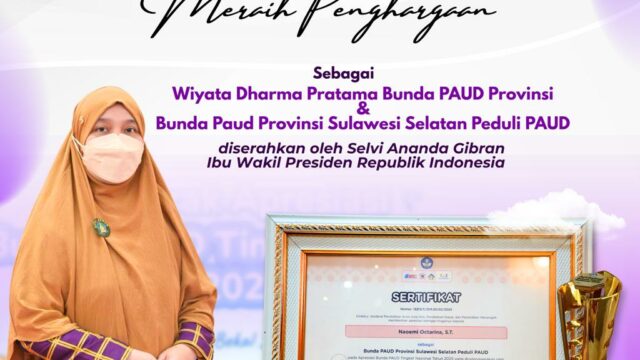Bunda PAUD Sulsel Raih Dua Penghargaan Nasional dari Kemendikdasmen