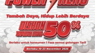 Peringati Hari Pahlawan, PLN Hadirkan Promo “Power Hero” Diskon 50% Tambah Daya Listrik