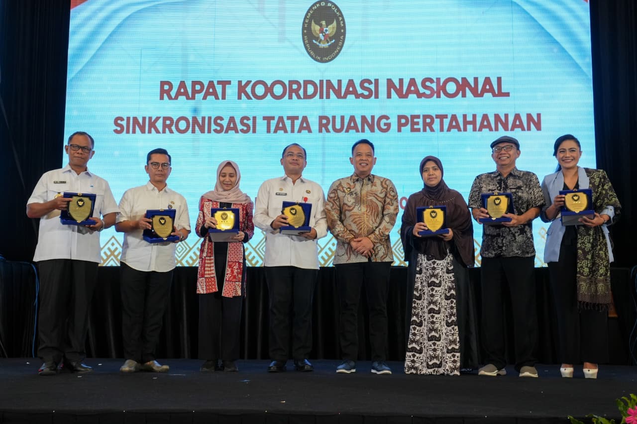Rapat Koordinasi Nasional Sinkronisasi Tata Ruang Pertahanan di Surabaya, Rabu (12/11/2025).