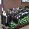Gubernur Jawa Barat, Dedi Mulyadi, Saat Memberikan Sambutan Pada Peringatan HUT ke-29 Kota Bekasi di Gedung DPRD Kota Bekasi, Selasa (10/3/2026).
